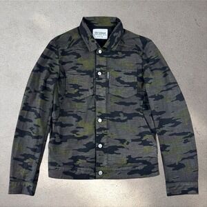 Life Is War Twill Camo Trucker Jacket Men's Medium USA Streetwear